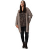 Damen Long-Strickjacke aus Glattstrick