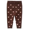 Gebreide legging voor baby's donkerbruin