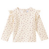 Baby Langarmshirt mit Allover-Muster beige