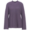 Damen Strickpullover mit Zopfmuster lila