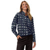 Damen Satinbluse mit Allover-Print