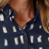 Damen Satinbluse mit Allover-Print