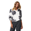 Damen Satinbluse mit Allover-Print