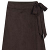 Damen Wickelrock in Veloursleder-Optik