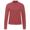 Damen Feinstrickshirt unifarben dunkelrot