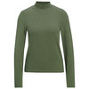 Damen Feinstrickshirt unifarben oliv