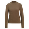Damen Feinstrickshirt unifarben hellbraun