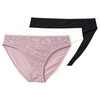 3 Damen Slips mit Spitzeneinsatz