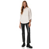 Damen Thermo-Leggings in Leder-Optik