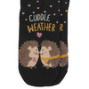 1 Paar Damen Socken mit Igel-Motiv