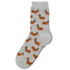 1 Paar Damen Socken mit Dackel-Motiven