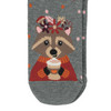 1 Paar Damen Socken mit Waschbär-Motiv