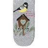 1 Paar Damen Socken mit Vogelhaus-Motiv