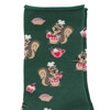 1 Paar Damen Socken mit Eichhörnchen-Motiven