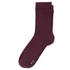 1 Paar Damen Socken mit Rippstruktur dunkellila