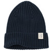 Gebreide babymuts met ribbelstructuur donkerblauw