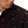 Herenoverhemd van corduroy met borduursels