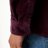 Herencorduroyhemd in effen kleuren