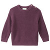 Baby Strickpullover mit Rippstruktur dunkellila