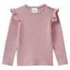 Baby Strickshirt mit Rippstruktur rosa