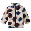 Baby Teddyjacke mit Planeten-Motiven creme