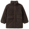 Mädchen Jacke mit Teddyplüsch dunkelbraun