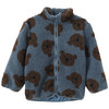 Jungen Teddyjacke mit Bären-Motiven blaugrau