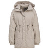 Damen Steppjacke mit Kapuze beige