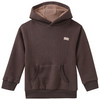 Hoodie voor jongens met zigzagpatroon donkerbruin