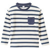Jungen Langarmshirt im Ringel-Look dunkelblau