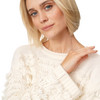 Damen Strickpullover mit Feder-Optik