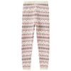 Mädchen Strickleggings mit Norwegermuster creme