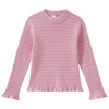 Mädchen Pullover mit Ajour-Muster rosa