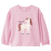 Mädchen Langarmshirt aus leichtem Sweat rosa