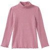 Mädchen Langarmshirt mit Rippstruktur rosa