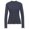 Damen Langarmshirt mit Noppengarn dunkelgrau
