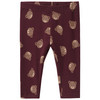 Newborn Leggings mit Rippstruktur dunkelrot