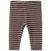 Newborn Leggings mit Rippstruktur dunkelbraun