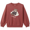 Kinder Sweatshirt mit Bären-Print hellrot