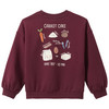 Kinder Sweatshirt mit Bären-Print dunkelrot