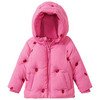 Baby-donsjasje met aardbeienmotieven roze