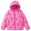 Mädchen Pufferjacke mit Erdbeer-Motiven pink