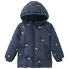 Baby-donsjasje met planeetmotieven donkerblauw
