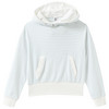 Mädchen Hoodie aus Microfleece cremeweiss / hellblau