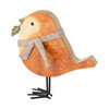 Deko-Vogel aus Holz dunkelorange