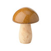 Kleiner Deko-Pilz mit glänzender Oberfläche dunkelgelb