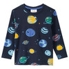 Jungen Langarmshirt mit  Print dunkelblau