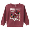 Jungen Sweatshirt mit Wendepailletten dunkelrot