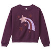 Mädchen Sweatshirt mit Wendepailletten dunkellila