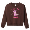 Mädchen Sweatshirt mit Wendepailletten dunkelbraun